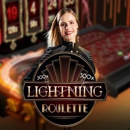 Live Casino logo of Lightning Roulette from Evolution at Slotmonkey Casino
