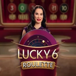 Lucky 6 Roulette online game logo by Pragmatic Play on slottmonkey.nl